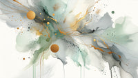 Échantillon, Design A0035, Papier peint panoramique Coups de Pinceau et Aquarelle Libre - Sur mesure