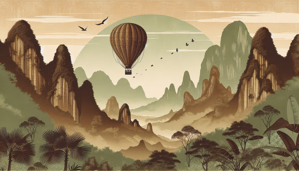 Papier peint Montgolfières Enfant - Sur mesure