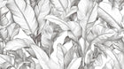 Design A0058 — Palmier Tropical Noir et Blanc — design seul — Novomur