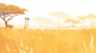 Design A0072 — Safari Savane Aquarelle — design seul — Novomur