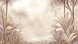 Échantillon Papier peint Palmier Tropical Vintage Sépia - Sur mesure — A0086