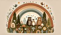 Échantillon, Design A0089, Papier peint panoramique Animaux Forêt - Autres motifs - Sur mesure