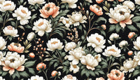 Échantillon, Design A0106, Papier peint panoramique Floral Pivoines et Roses - Collection 2 - Sur mesure