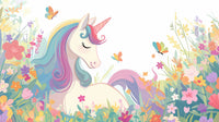 Échantillon, Design A0108, Papier peint panoramique Licorne Enfant - Sur mesure