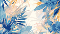 Échantillon, Design A0109, Papier peint panoramique Palmier Tropical Vert - Collection 1 - Sur mesure