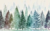 Échantillon, Design A0110, Papier peint panoramique Forêt Pins et Sapins - Collection 2 - Sur mesure
