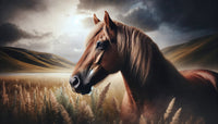 Échantillon, Design A0117, Papier peint panoramique Chevaux - Sur mesure