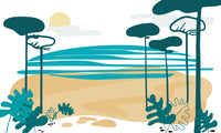 Échantillon, Design A0130, Papier peint panoramique Paysage Plage et Mer - Sur mesure