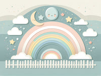 Échantillon, Design A0139, Papier peint panoramique Arc en Ciel Bébé - Collection 1 - Sur mesure