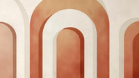 Échantillon, Design A0155, Papier peint panoramique Art Abstrait Bauhaus Beige - Collection 2 - Sur mesure