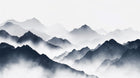 Design A0157 — Asie Encre Noire Montagne — design seul — Novomur