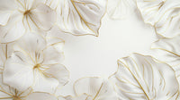 Échantillon, Design A0159, Papier peint panoramique Art Déco Éventails et Or - Collection 1 - Sur mesure