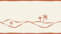 Échantillon, Design A0163, Papier peint panoramique Paysage Désert et Cactus - Sur mesure