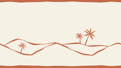 Papier peint panoramique Paysage Désert et Cactus - Sur mesure