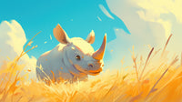Échantillon, Design A0199, Papier peint panoramique Safari Bébé Pastel - Sur mesure