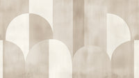 Échantillon, Design A0200, Papier peint panoramique Art Abstrait Bauhaus Beige - Collection 1 - Sur mesure