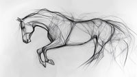 Échantillon, Design A0208, Papier peint panoramique Chevaux - Autres motifs - Sur mesure