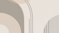 Échantillon, Design A0216, Papier peint panoramique Art Abstrait Bauhaus Beige - Collection 1 - Sur mesure