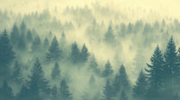 Échantillon, Design A0230, Papier peint panoramique Forêt Pins et Sapins - Collection 1 - Sur mesure