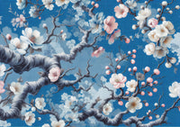 Échantillon, Design A0266, Papier peint panoramique Cerisier en Fleurs - Sur mesure