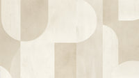 Échantillon, Design A0366, Papier peint panoramique Art Abstrait Bauhaus Beige - Collection 2 - Sur mesure