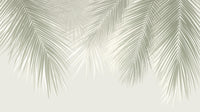 Échantillon, Design A0371, Papier peint panoramique Palmier Tropical Vert - Collection 3 - Sur mesure