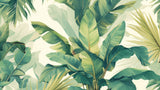 Échantillon Papier peint Palmier Tropical Vert - Collection 1 - Sur mesure — A0376