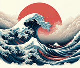 Échantillon Papier peint Mont Fuji et Hokusai - Sur mesure — A0382