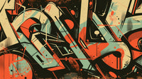 Échantillon, Design A0429, Papier peint panoramique Graffiti Street Art - Sur mesure
