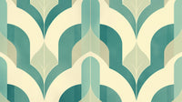 Échantillon, Design A0433, Papier peint panoramique Art Déco Éventails et Or - Collection 1 - Sur mesure