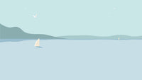 Échantillon, Design A0502, Papier peint panoramique Paysage Plage et Mer - Sur mesure