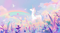 Échantillon, Design A0520, Papier peint panoramique Licorne Enfant - Sur mesure
