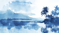 Échantillon, Design A0532, Papier peint panoramique Paysage Plage et Mer - Sur mesure