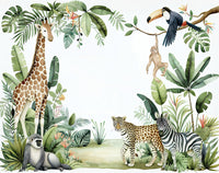 Échantillon, Design A0558, Papier peint panoramique Safari Jungle Animaux - Collection 1 - Sur mesure