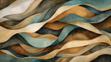 Échantillon Papier peint Art Abstrait Vagues et Lignes - Sur mesure — A0584