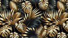 Design A0585 — Palmier Tropical Doré Luxe - Collection 2 — design seul — Novomur
