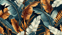 Échantillon, Design A0604, Papier peint panoramique Palmier Tropical Vert - Collection 1 - Sur mesure