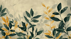 Design A0610 — Botanique Feuilles Dorées — design seul — Novomur
