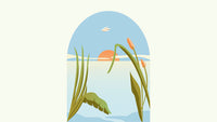 Échantillon, Design A0626, Papier peint panoramique Paysage Plage et Mer - Sur mesure