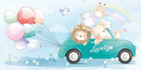 Échantillon, Design A0669, Papier peint panoramique Safari Enfant - Sur mesure