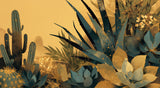 Échantillon Papier peint Paysage Désert et Cactus - Sur mesure — A0685