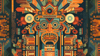 Échantillon, Design A0713, Papier peint panoramique Ethnique Tribal Africain - Sur mesure