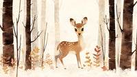 Échantillon, Design A0722, Papier peint panoramique Animaux Forêt - Sur mesure