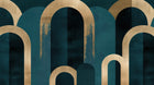 Design A0739 — Art Déco Éventails et Or - Collection 1 — design seul — Novomur
