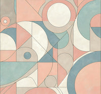 Échantillon, Design A0758, Papier peint panoramique Géométrique Triangles et Losanges - Collection 1 - Sur mesure