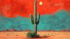 Design A0775 — Paysage Désert et Cactus — design seul — Novomur