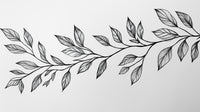Échantillon, Design A0816, Papier peint panoramique Botanique Feuilles Sombres - Sur mesure