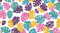 Échantillon, Design A0873, Papier peint panoramique Palmier Tropical Pop Art Vif - Sur mesure