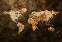 Échantillon, Design A0880, Papier peint panoramique Carte du Monde - Sur mesure