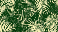 Échantillon, Design A0906, Papier peint panoramique Palmier Tropical Vert - Collection 4 - Sur mesure
